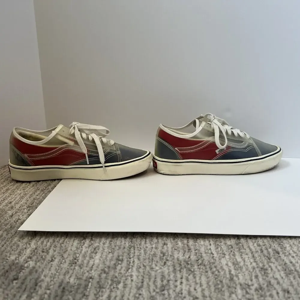 Vans ComfyCush Slip-Skool Canvas True Navy Red Shoes Mens Size 7, Women’s 8.5